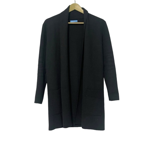 Burgess Black Open Front Cardigan With Pockets Size XS
